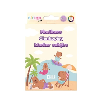 Cienkopisy Skateliner Strigo 0,7mm z serii Kapibara 8szt