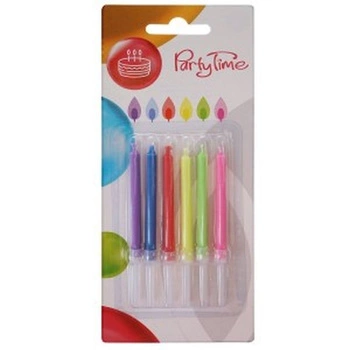 Świeczki urodzinowe z kolorowym płomieniem (6 szt.)