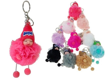 brelok laleczka pluszowa dł.16cm, śred.8cm