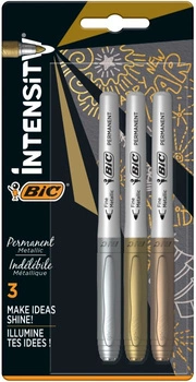 Bic Markery Intensity Marking Metallic Ink 3 kolory
