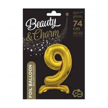 BALON FOLIOWY CYFRA 9 STOJĄCA 74CM