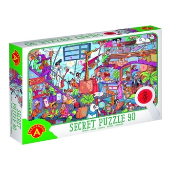 Puzzle obserwacyjne z lupą 90el. - Lotnisko,  Alexander