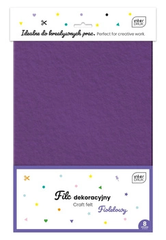 Interdruk Filc dekoracyjny 8szt. Fioletowy