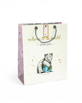 Torebki papierowe LITTLE GIRL, L 32x12x26, 5szt./op.