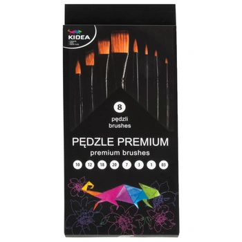 Pędzle Premium 8 szt. Kidea