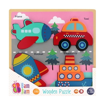 Układanka drewniana Pojazdy BAM BAM 541642