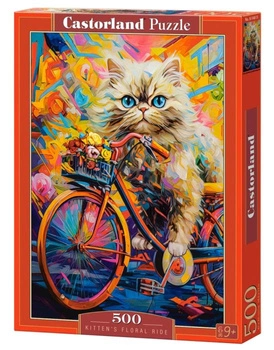 PUZZLE 500 KITTEN'S FLORAL RIDE