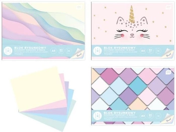 Blok Rysunkowy A4 Pastel 80G 10 kartek Interdruk