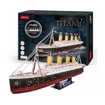 Puzzle 3D 246 el. Titanic LED Cubic Fun