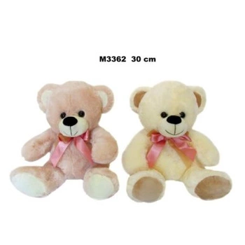 Miś pluszowy różowa kokardka  30cm