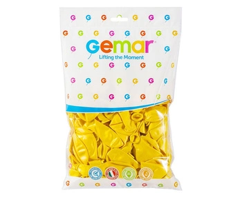 Balony GM90 metalizowane 10' 26cm - żółte 030 / 100 szt.