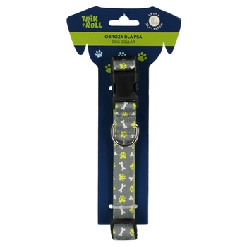 Obroża dla psa 2 cm w łapki i kości TRIK&ROLL 560692