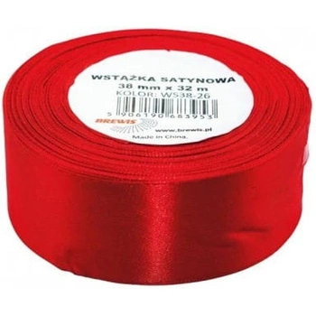 Wstążka satynowa 38mm/32m kolor 26  czerwony