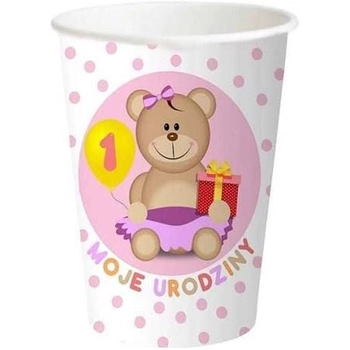 KUBECZKI MOJE PIERWSZE URODZINY 6SZTUK