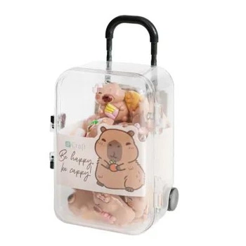 ZAWIESZKI POLIMEROWE 3D KAPIBARA, WALIZKA, 20 SZT.