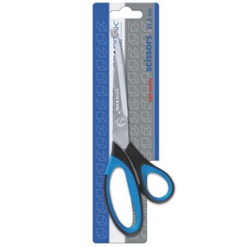 Nożyczki biurowe długie 21.5cm z gumową rączką