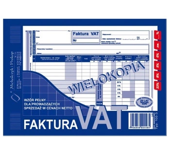 FAKTURA VAT A5 WIELOKOPIA