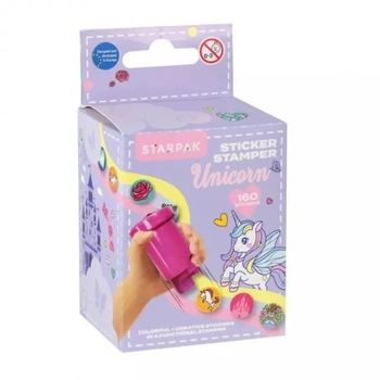 STEMPEL Z NAKLEJKAMI UNICORN 160SZT S-BOO