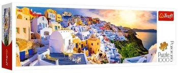 Trefl Puzzle 1000 Panorama, Zachód Słońca nad Santorini, Grecja
