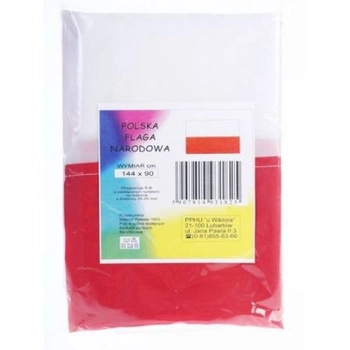 Flaga Polski rozmiar 144x90 cm