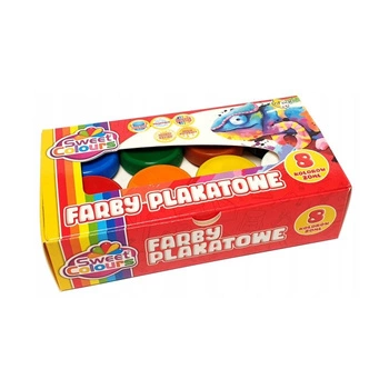 Farby plakatowe 8 kolorów 20ml Sweet Colours