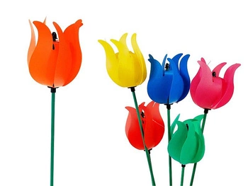 Wiatraczek - tulipan na druciku, wys.45cm