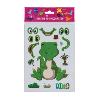 NAKLEJKI OZDOBNE DINOZAURY DIY 210 X 150 MM 86687  CENTRUM (36)
