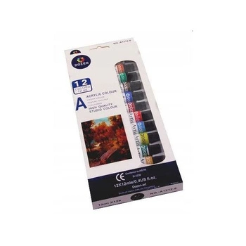 FARBY AKRYLOWE W TUBCE 12 KOLORÓW