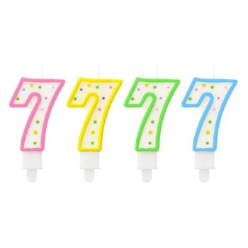 ŚWIECZKA KROPECZKA 7 MIX KOLORÓW