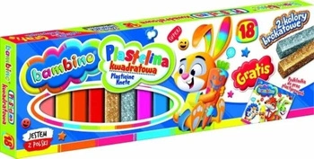 Plastelina kwadratowa 18 kolorów Bambino