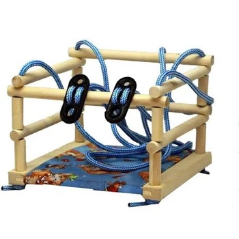 Huśtawka drewno z poduszką