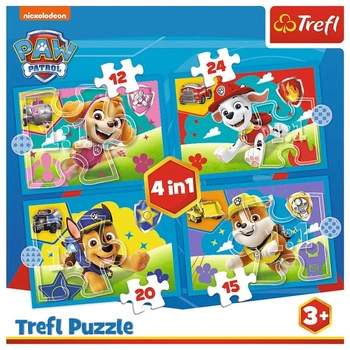 Puzzles - _4in1 (12, 15, 20, 24)_ - Running Pupies / Viacom PAW Patrol