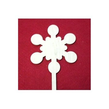 DREWNIANA ŚNIEŻYNKA 15CM PATYK