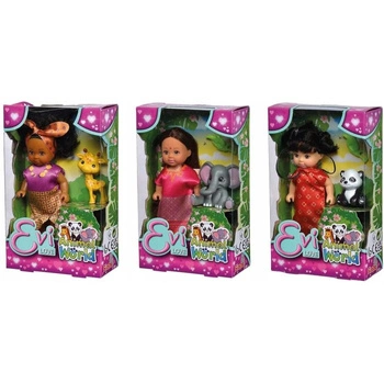 Lalka Evi 12cm Z Dzikimi Zwierzętami Simba