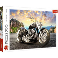Trefl Puzzle 500 el. Czarny Motocykl