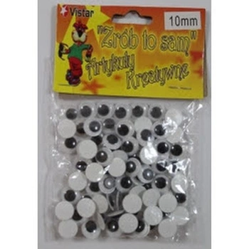 artykuł kreatywny OCZY CZARNE samoprzylepne 10mm
