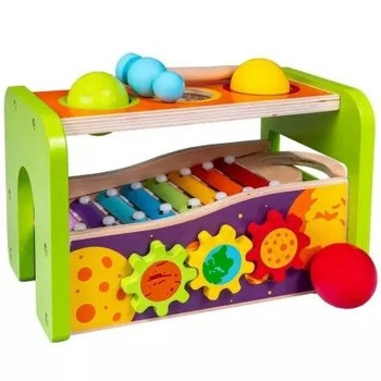 Zabawka edukacyjna Przybijanka Cymbałki drewniane SMILY PLAY SPW84954
