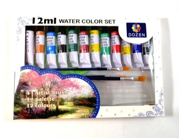 FARBY 12KOL AKWA+PĘDZLE