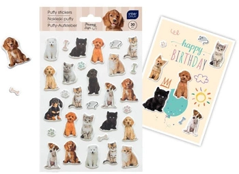 Naklejki puffy Puppy Sign 30szt