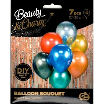 Bukiet balonowy B&C mix kolorów, 7 sztuk