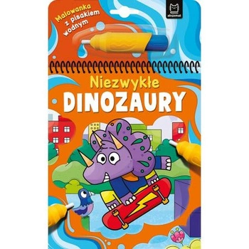 Malowanka z pisakiem wodnym. Niezwykłe dinozaury