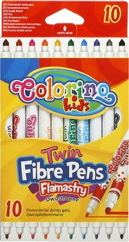 FLAMASTRY DWUSTRONNE 10 KOLORÓW