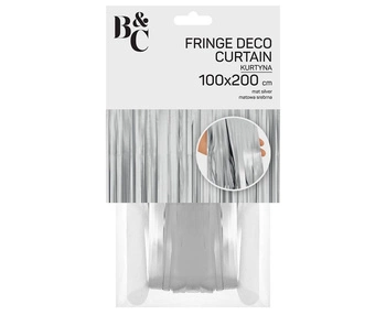 Kurtyna matowa B&C srebrna, 100x200 cm