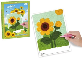 Obrazek do wypełniania włóczką, na rzep, 6 kolorów włóczki, dłuto; 32x24,5x2,5cm, Box