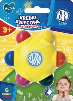 Kredki świecowe w kształcie gwiazdki ASTRA BABY - 6 kolorów