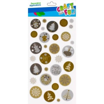 OZDOBA BN NAKLEJKI ŚNIEŻYNKI 37SZT MIX CF 12/288