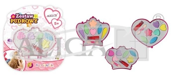 Zestaw pudrowy malowidła ZP-2395 6 cieni, 1 szminka, 1 pędzelek