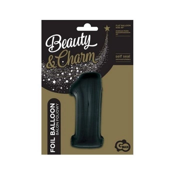 Balon foliowy Cyfra czarna '1'- Wielkość 92 cm