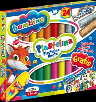 Plastelina BAMBINO, 24 kolory, podkładka GRATIS