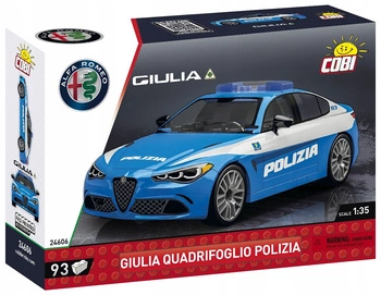 Klocki Cobi Zestaw Alfa Romeo Giulia Quadrifoglio Polizia (93el.)